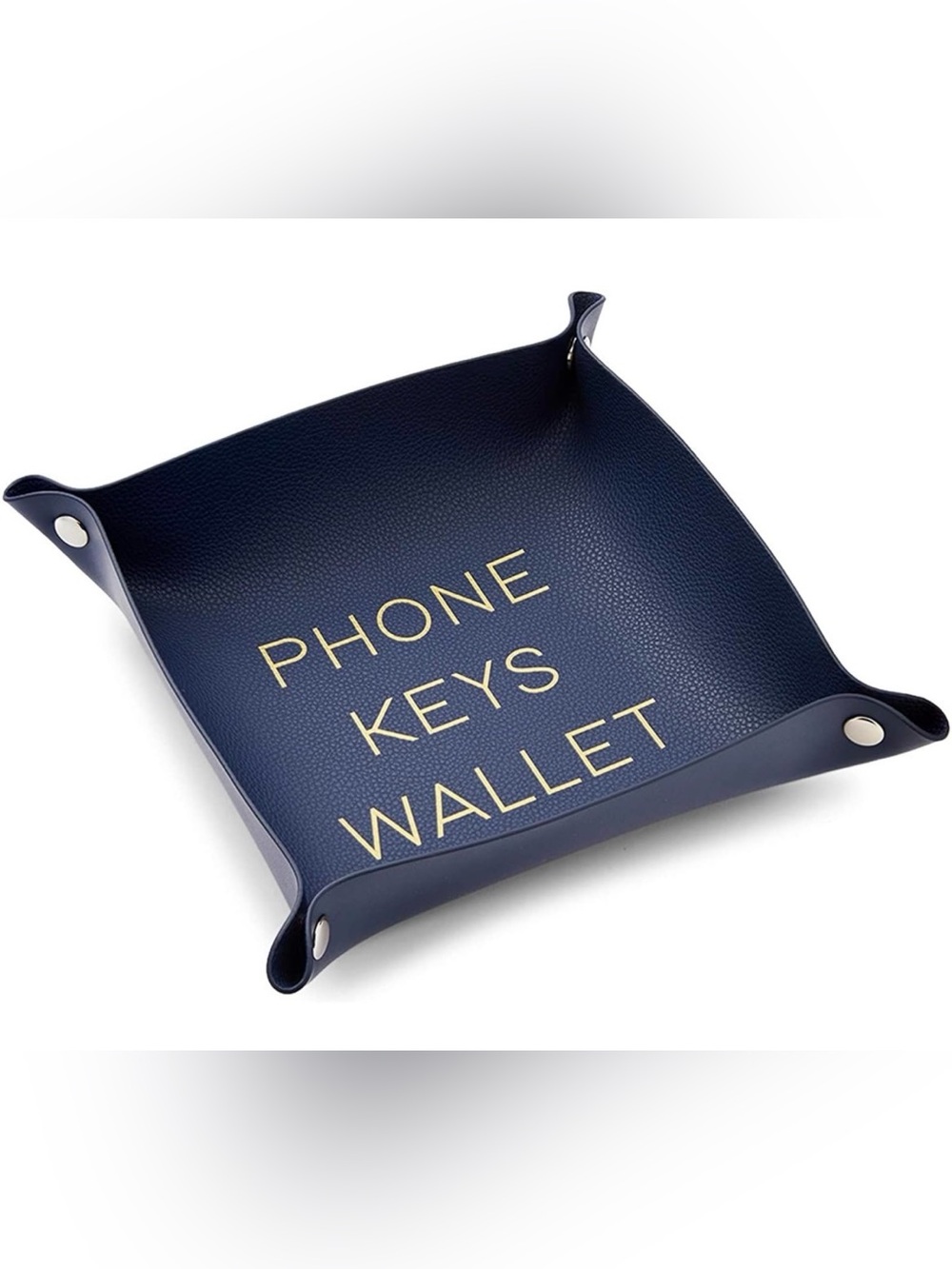 Valet Tray Phone Keys Wallet - Navy PU Leather NWT